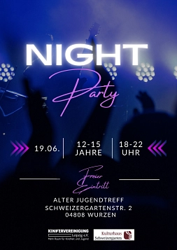 Night Party Poster © KulturBetrieb Wurzen