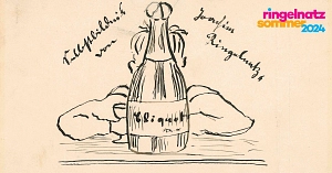 Selbstbildnis von Joachim Ringelnatz mit Cliquotflasche.jpg